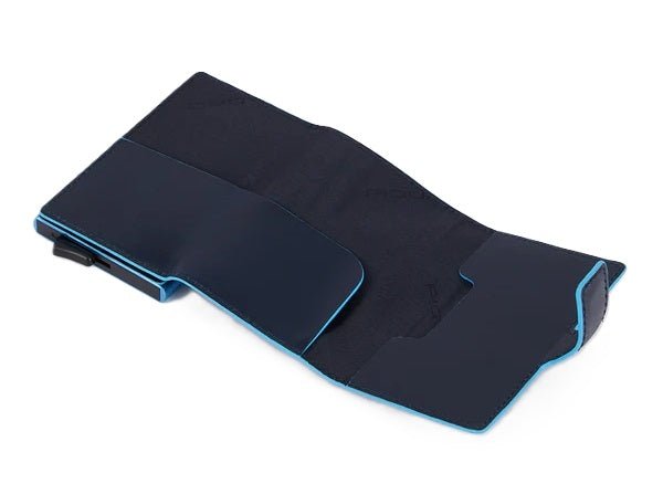Portacarte in alluminio e pelle Piquadro PP5649B2BLR Blu - Pelletteria Allegrini