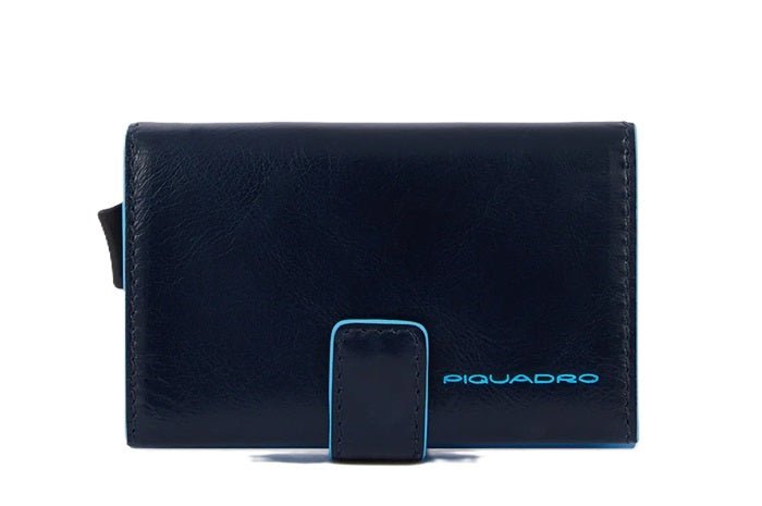 Portacarte in alluminio e pelle Piquadro PP5649B2BLR Blu - Pelletteria Allegrini