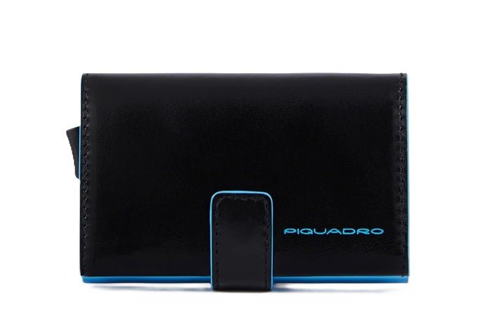 Portacarte in alluminio e pelle Piquadro PP5649B2BLR Nero - Pelletteria Allegrini