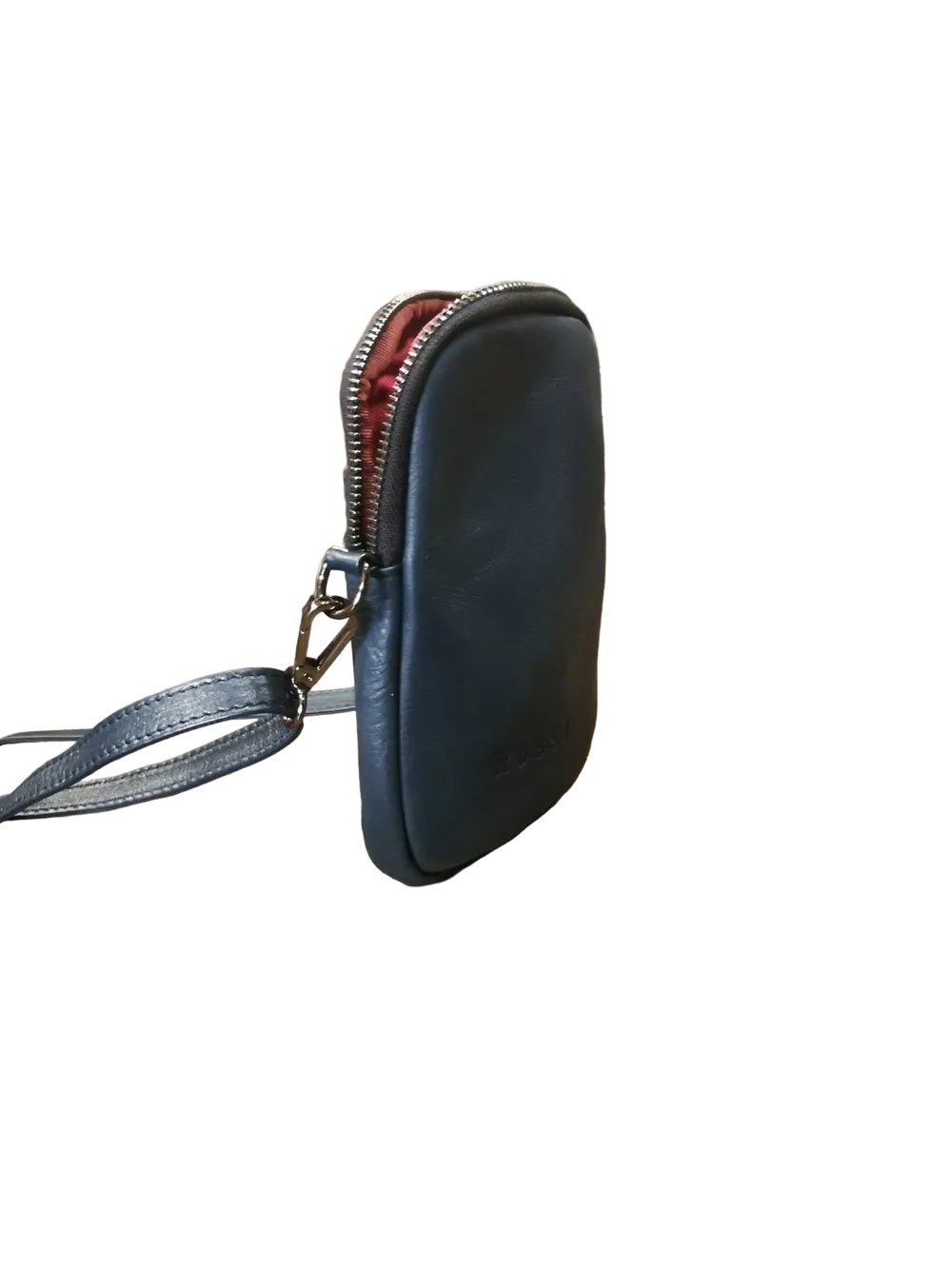 Portacellulare in pelle morbida Bruno Rossi R272 Blu - Pelletteria Allegrini
