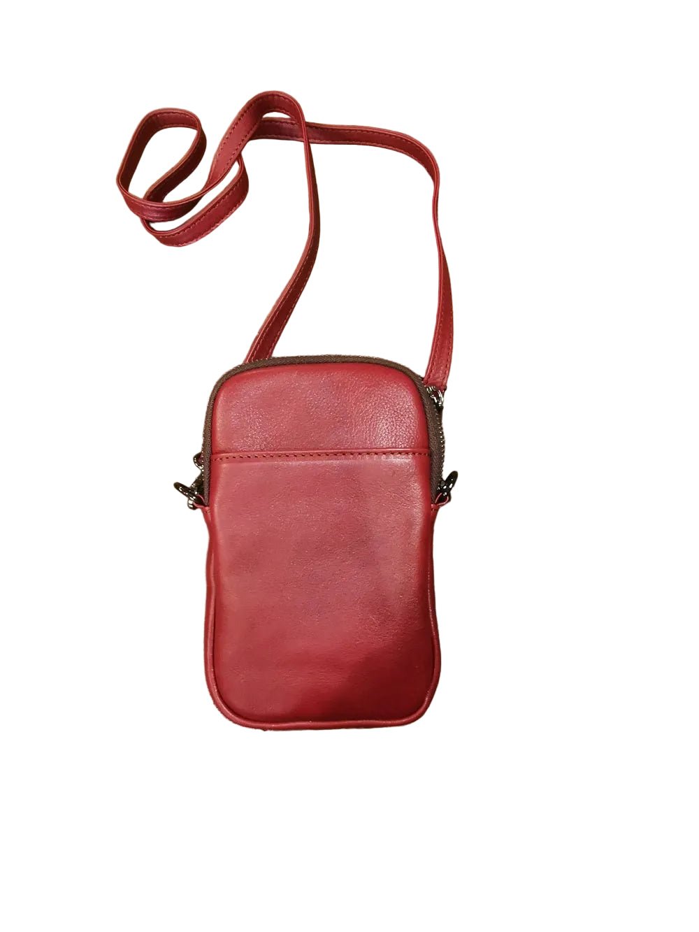 Portacellulare in pelle morbida Bruno Rossi R272 Bordeaux - Pelletteria Allegrini
