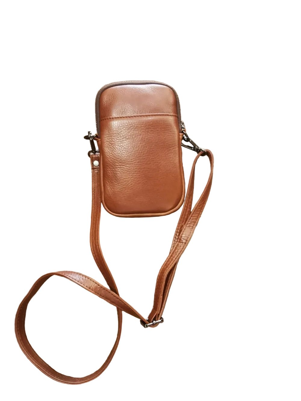Portacellulare in pelle morbida Bruno Rossi R272 Cuoio - Pelletteria Allegrini