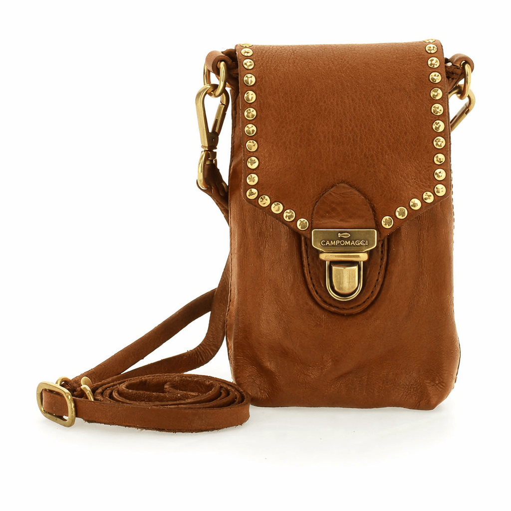 Portacellulare in pelle Tina - Kura Campomaggi C039570ND X0007 cognac - Pelletteria Allegrini