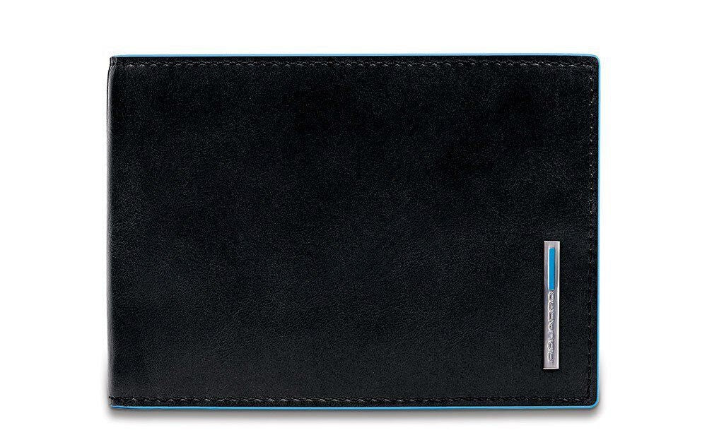 Portafogli uomo con porta documenti Piquadro PU1392B2R Nero - Pelletteria Allegrini