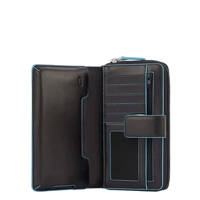 Portafoglio donna in pelle Piquadro PD1354B2R Nero - Pelletteria Allegrini
