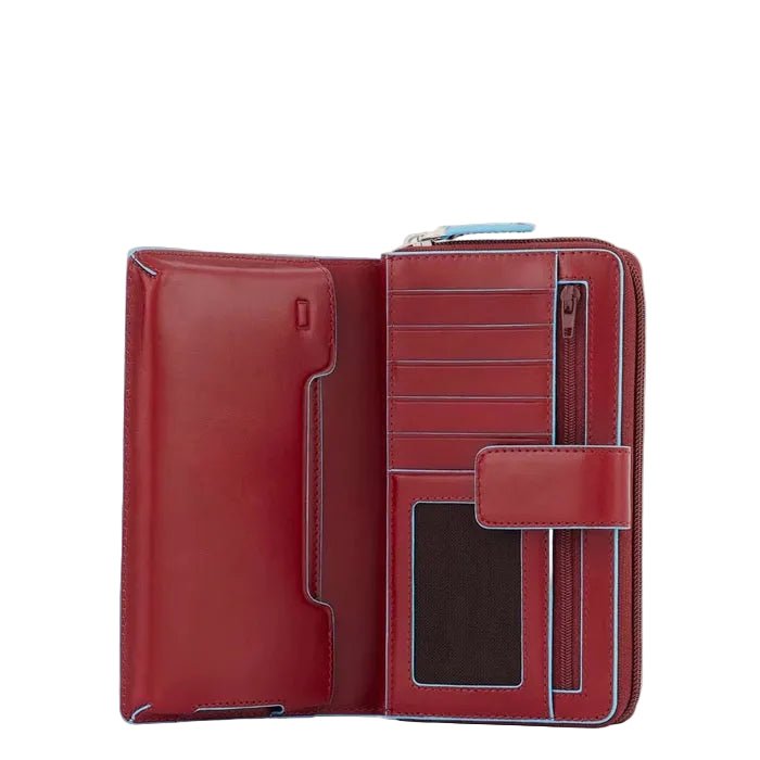 Portafoglio donna in pelle Piquadro PD1354B2R Rosso - Pelletteria Allegrini