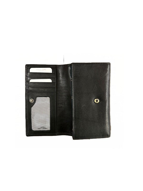 Portafoglio grande in cuoio I Medici 64/1057 Nero - Pelletteria Allegrini
