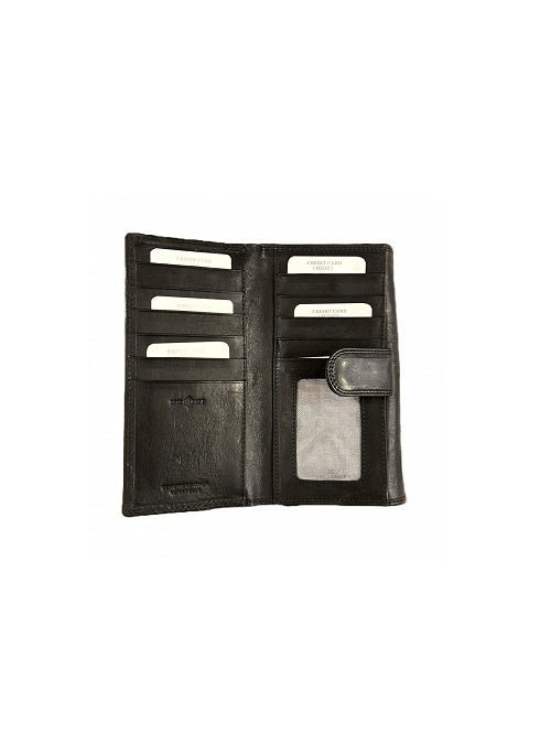 Portafoglio grande in cuoio I Medici 64/1057 Nero - Pelletteria Allegrini