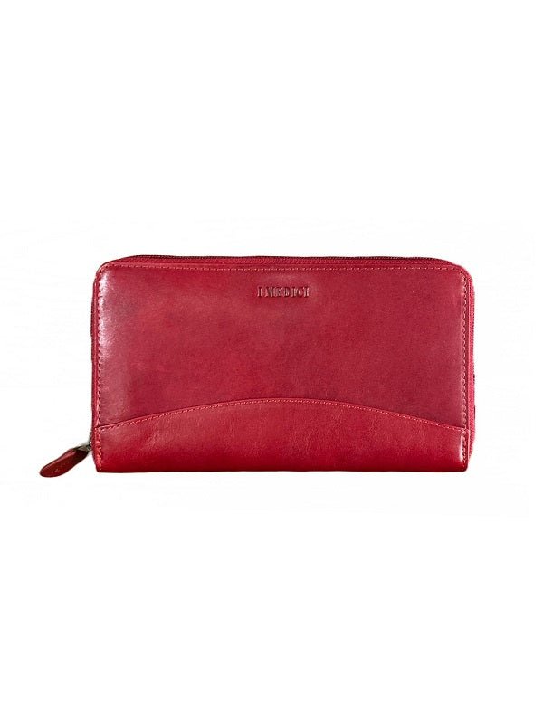 Portafoglio in cuoio con zip I Medici 64/09 Rosso - Pelletteria Allegrini