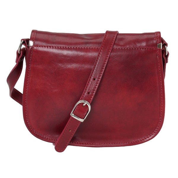 Postina stondata in pelle I Medici 63/3400 rosso - Pelletteria Allegrini