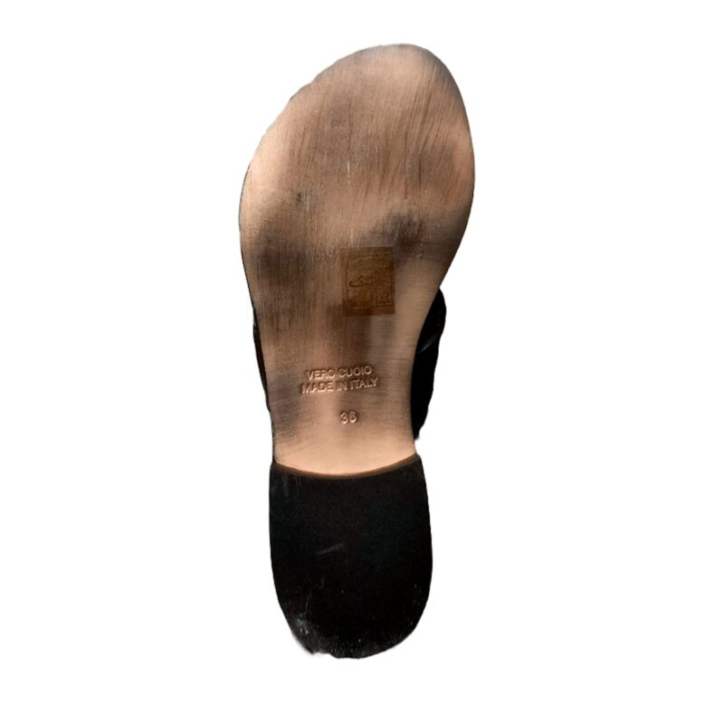 Sandali in cuoio incrociato donna Pelletteria Allegrini Filippo W0964 marrone - Pelletteria Allegrini