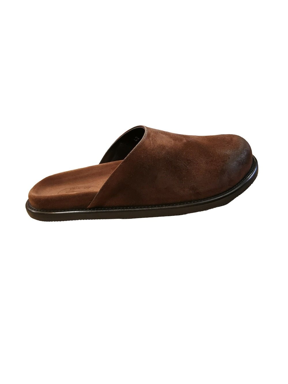Sandalo a pantofola da uomo in nabuk invecchiato Pelletteria Allegrini Filippo M8152 Castoro - Pelletteria Allegrini