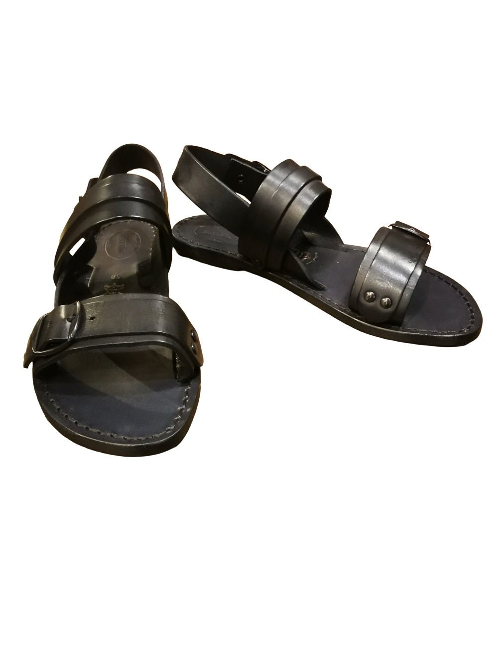 Sandalo con fibbie da donna Pelletteria Allegrini Filippo 700XD Nero - Pelletteria Allegrini