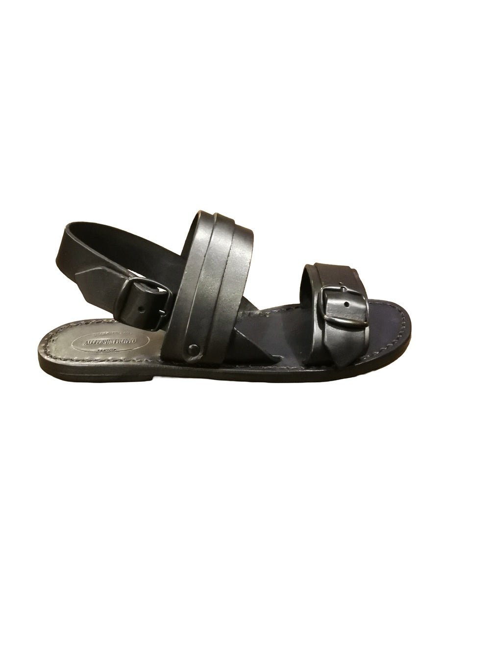 Sandalo con fibbie da donna Pelletteria Allegrini Filippo 700XD Nero - Pelletteria Allegrini
