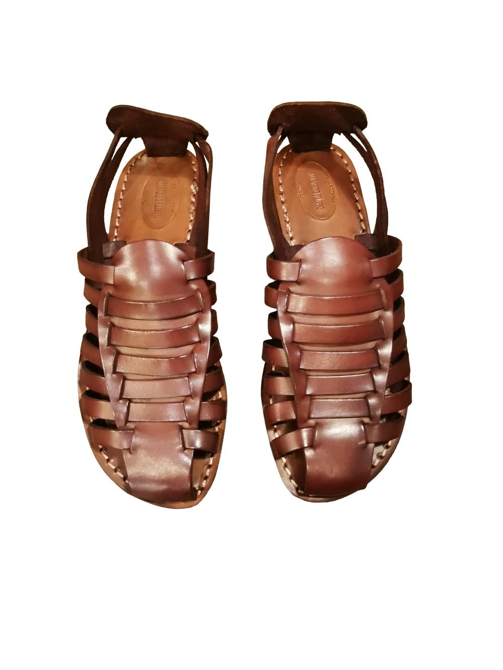 Sandalo in cuoio da donna Pelletteria Allegrini Filippo 520D Chianti - Pelletteria Allegrini