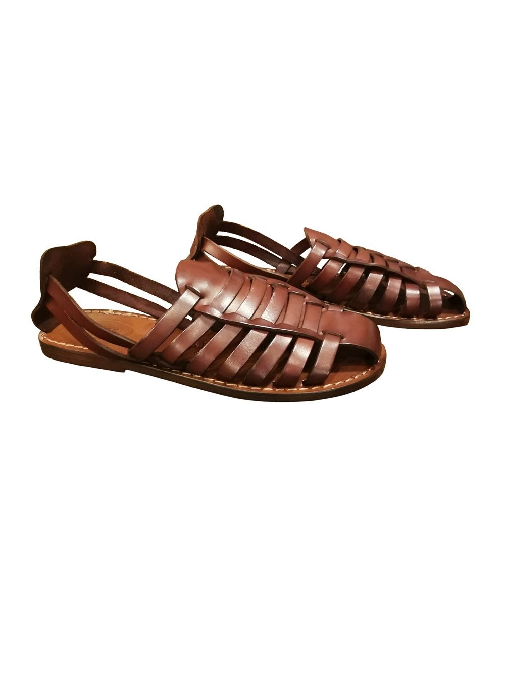 Sandalo in cuoio da donna Pelletteria Allegrini Filippo 520D Chianti - Pelletteria Allegrini