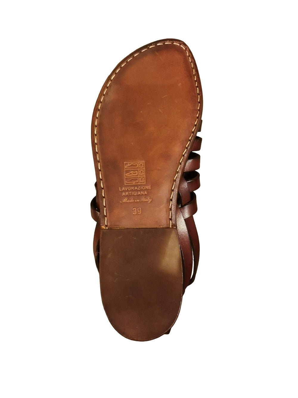 Sandalo in cuoio da donna Pelletteria Allegrini Filippo 520D Chianti - Pelletteria Allegrini