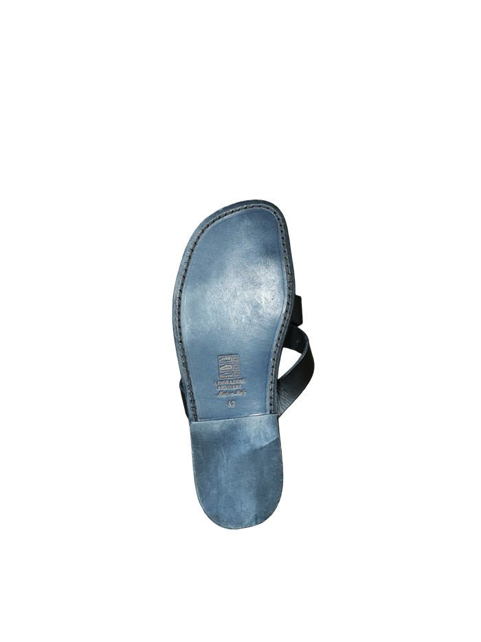 Sandalo in Cuoio da Uomo Pelletteria Allegrini Filippo 546U Nero - Pelletteria Allegrini