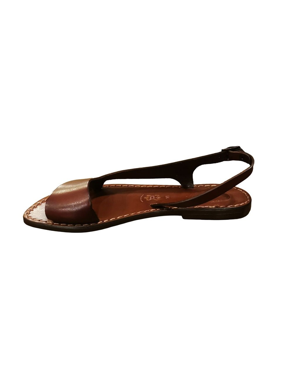 Sandalo in cuoio donna con laccio Pelletteria Allegrini Filippo 527D Chianti - Pelletteria Allegrini