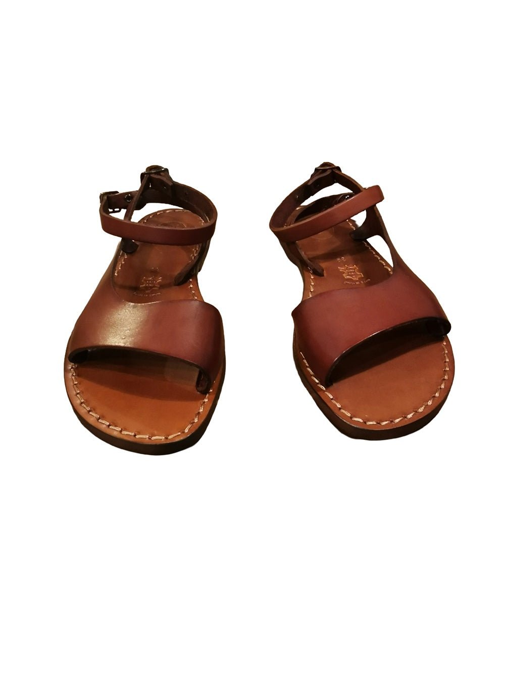 Sandalo in cuoio donna con laccio Pelletteria Allegrini Filippo 527D Chianti - Pelletteria Allegrini