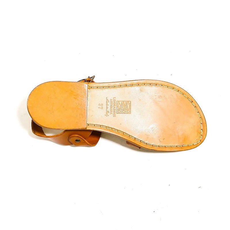 Sandalo in cuoio donna Pelletteria Allegrini Filippo 501D Cuoio - Pelletteria Allegrini