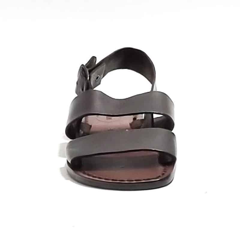 Sandalo in cuoio francescano donna Pelletteria Allegrini Filippo 500XD Testa di moro - Pelletteria Allegrini
