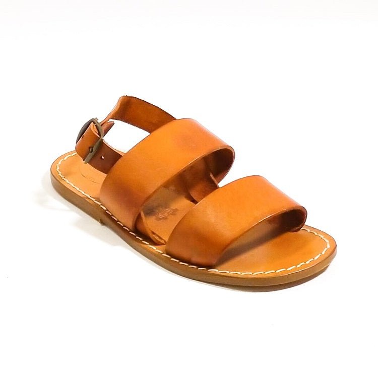 Sandalo in cuoio francescano uomo Pelletteria Allegrini Filippo 500XU cuoio - Pelletteria Allegrini