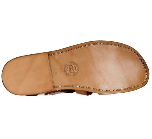 Sandalo in cuoio gabbia uomo Pelletteria Allegrini Filippo 502U cuoio - Pelletteria Allegrini
