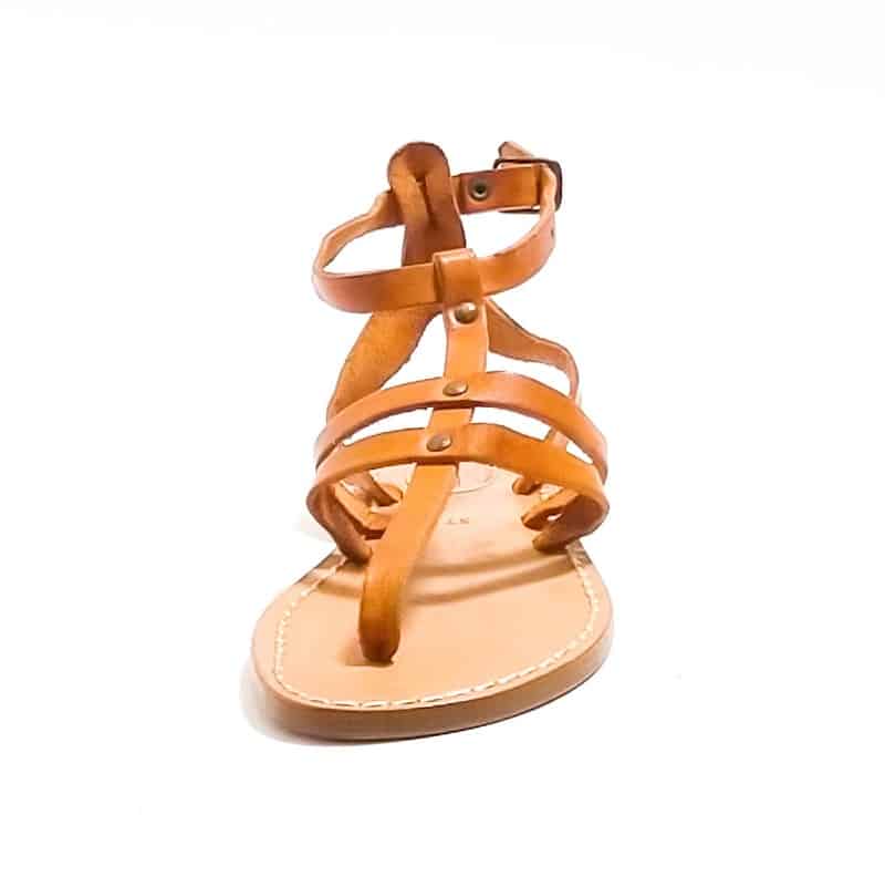 Sandalo in cuoio infradito donna Pelletteria Allegrini Filippo 577D cuoio - Pelletteria Allegrini