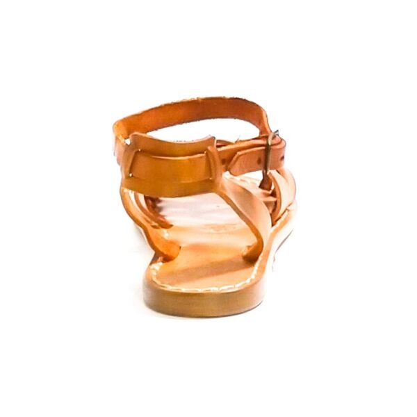 Sandalo in cuoio intrecciato donna Pelletteria Allegrini Filippo 595D cuoio - Pelletteria Allegrini
