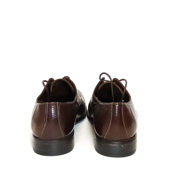 Scarpa stringata uomo in pelle Pelletteria Allegrini Filippo E126 Marrone - Pelletteria Allegrini