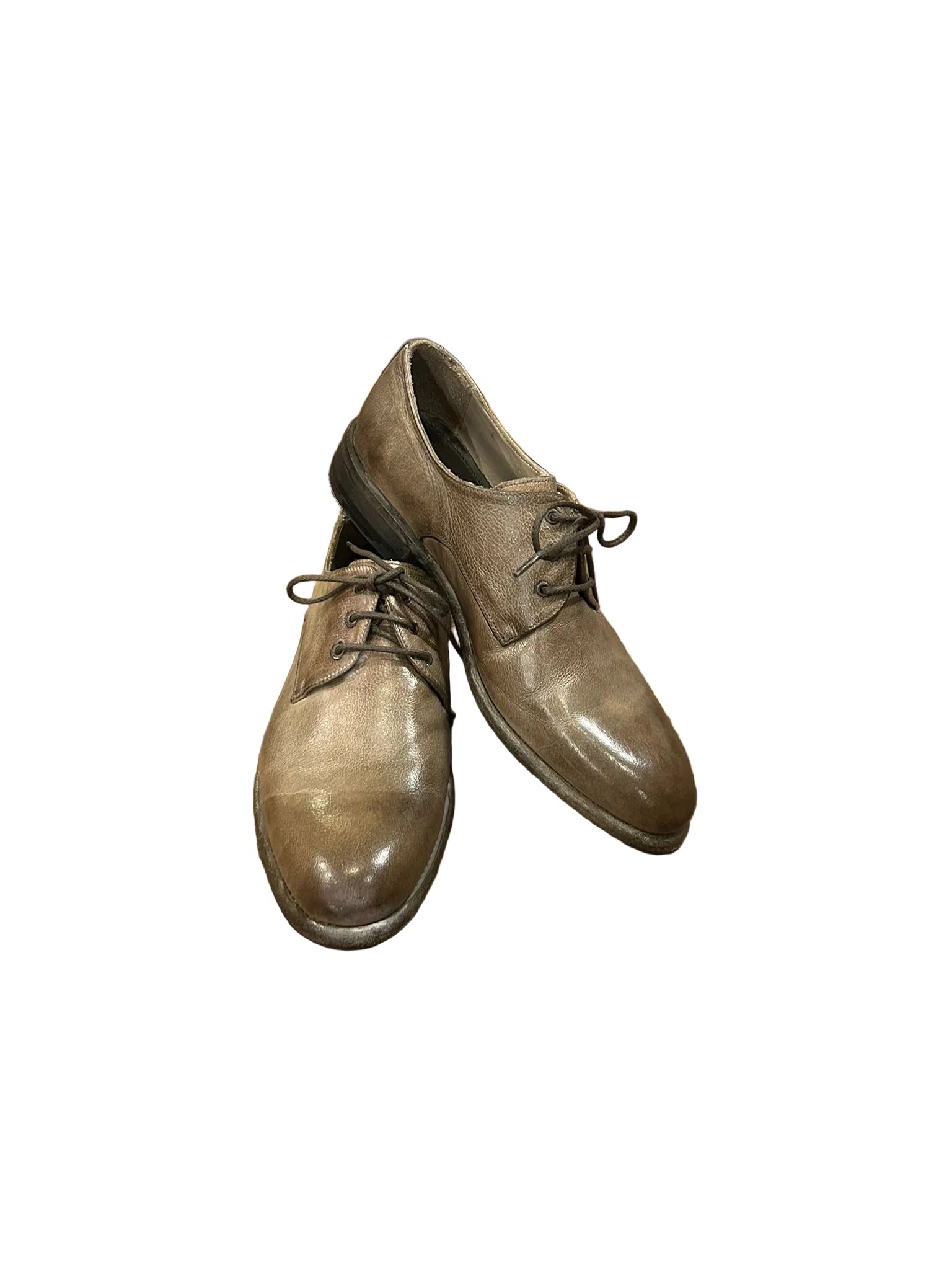 Scarpa stringata uomo in pelle Pelletteria Allegrini Filippo E126 Taupe - Pelletteria Allegrini