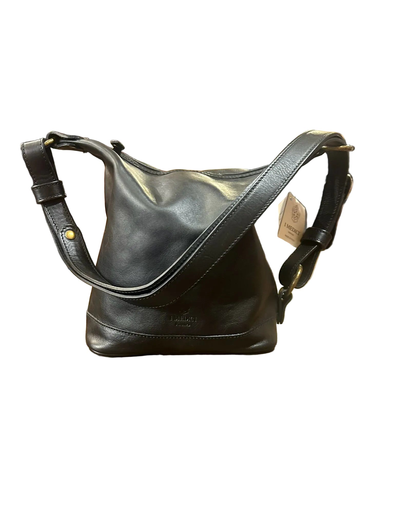 Secchiello/zaino piccolo in pelle I Medici 63/1000 Nero - Pelletteria Allegrini