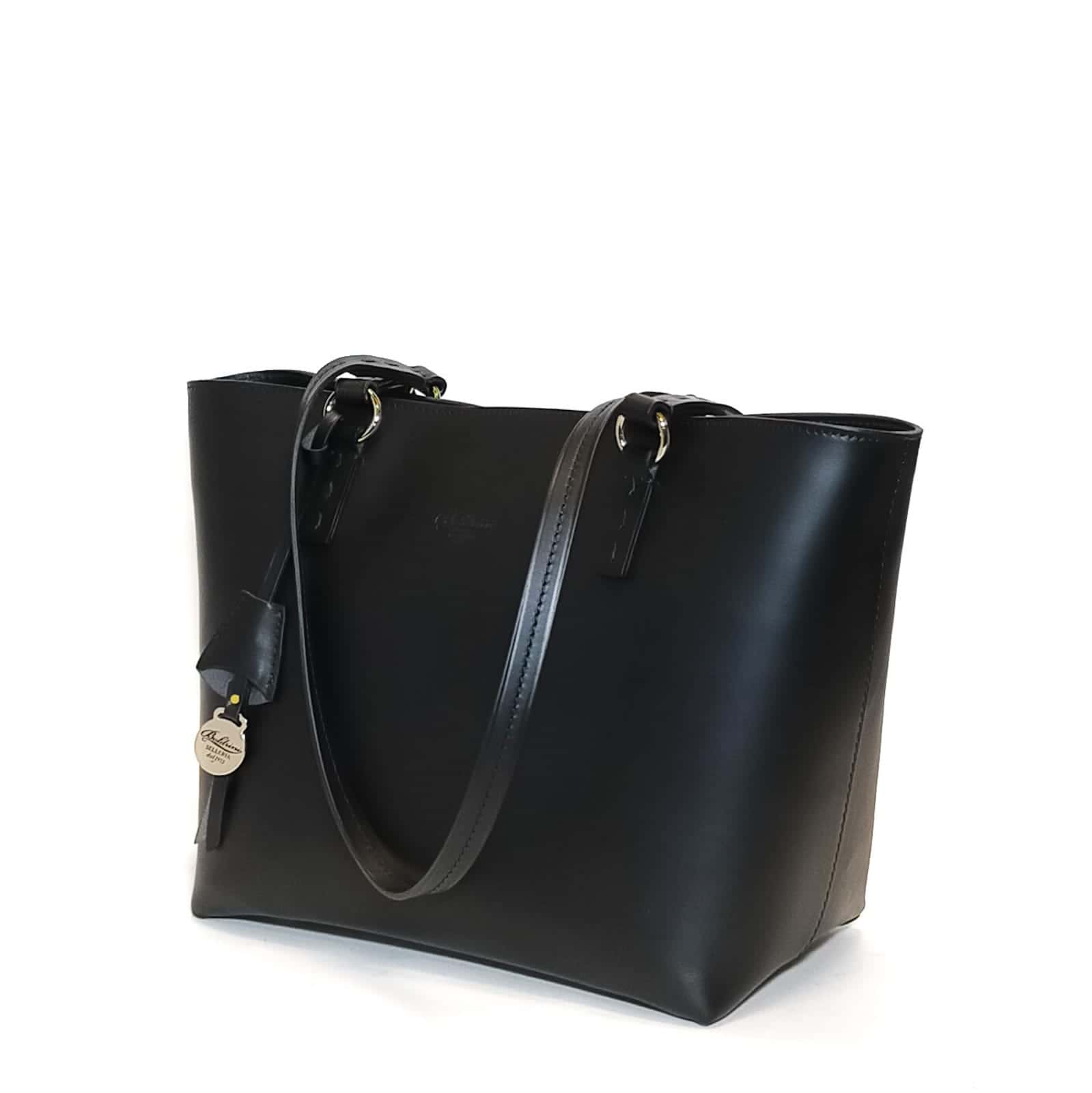 Shopper in pelle Boldrini 06956 Nero - Pelletteria Allegrini