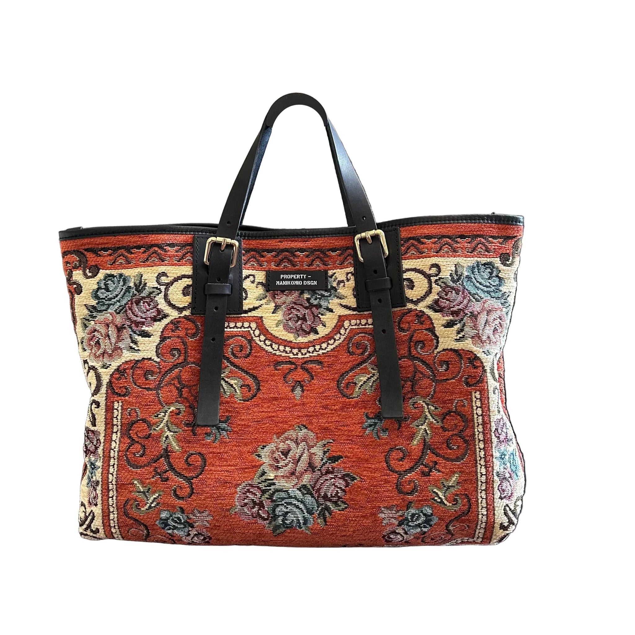Shopping bag MANIKOMIO DESIGN 2 PROJECT "RUG" Arancio - Pelletteria Allegrini