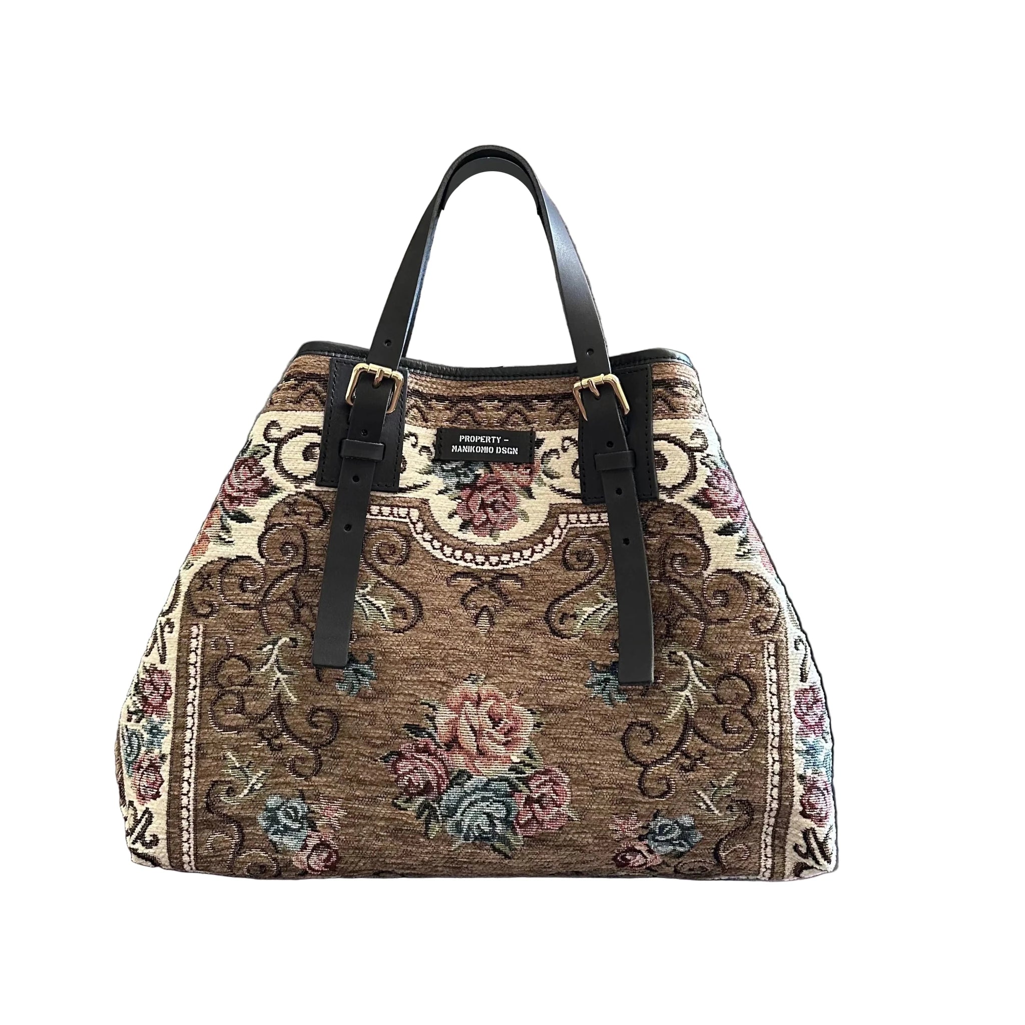 Shopping bag MANIKOMIO DESIGN 2 PROJECT "RUG" Havana - Pelletteria Allegrini