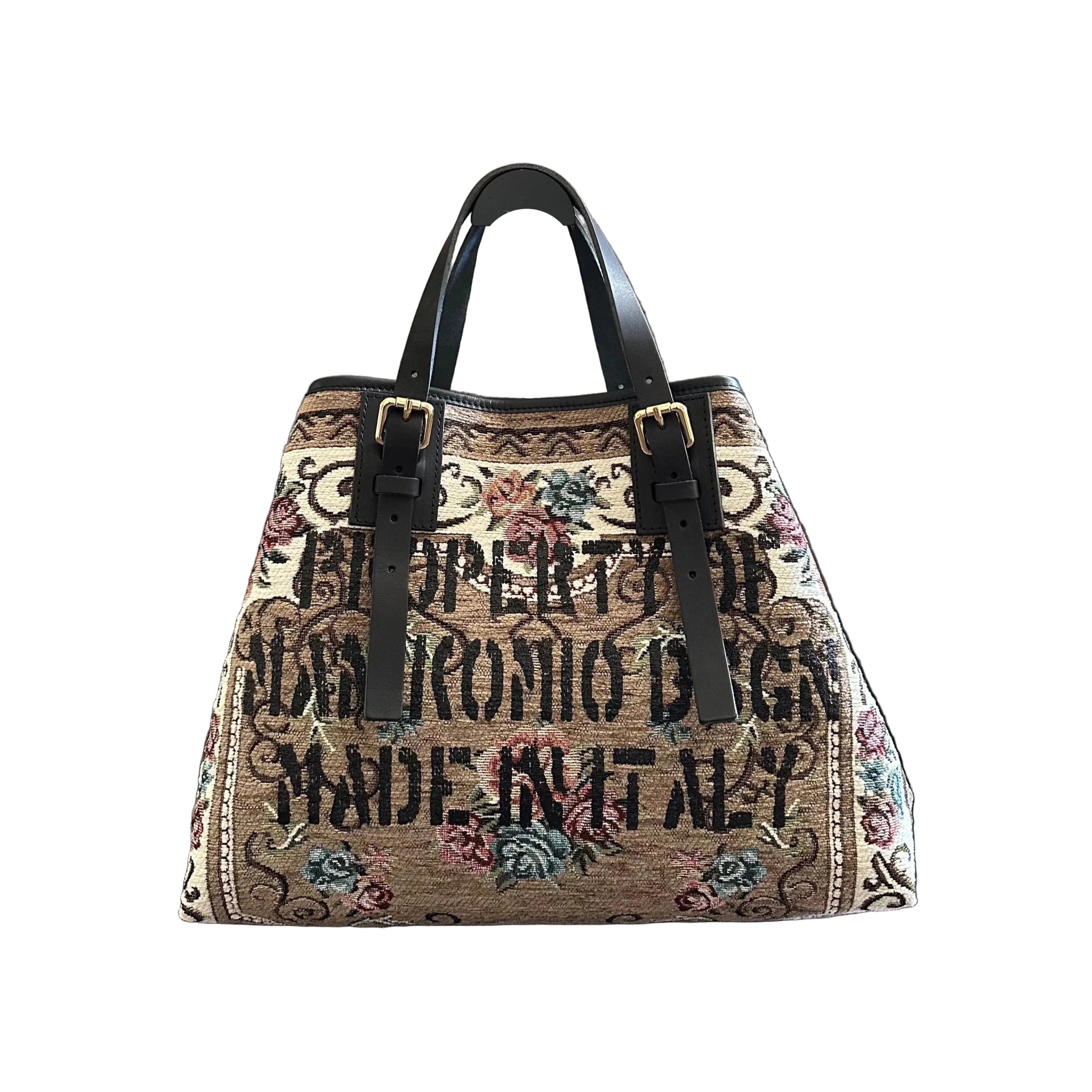 Shopping bag MANIKOMIO DESIGN 2 PROJECT "RUG" Havana - Pelletteria Allegrini