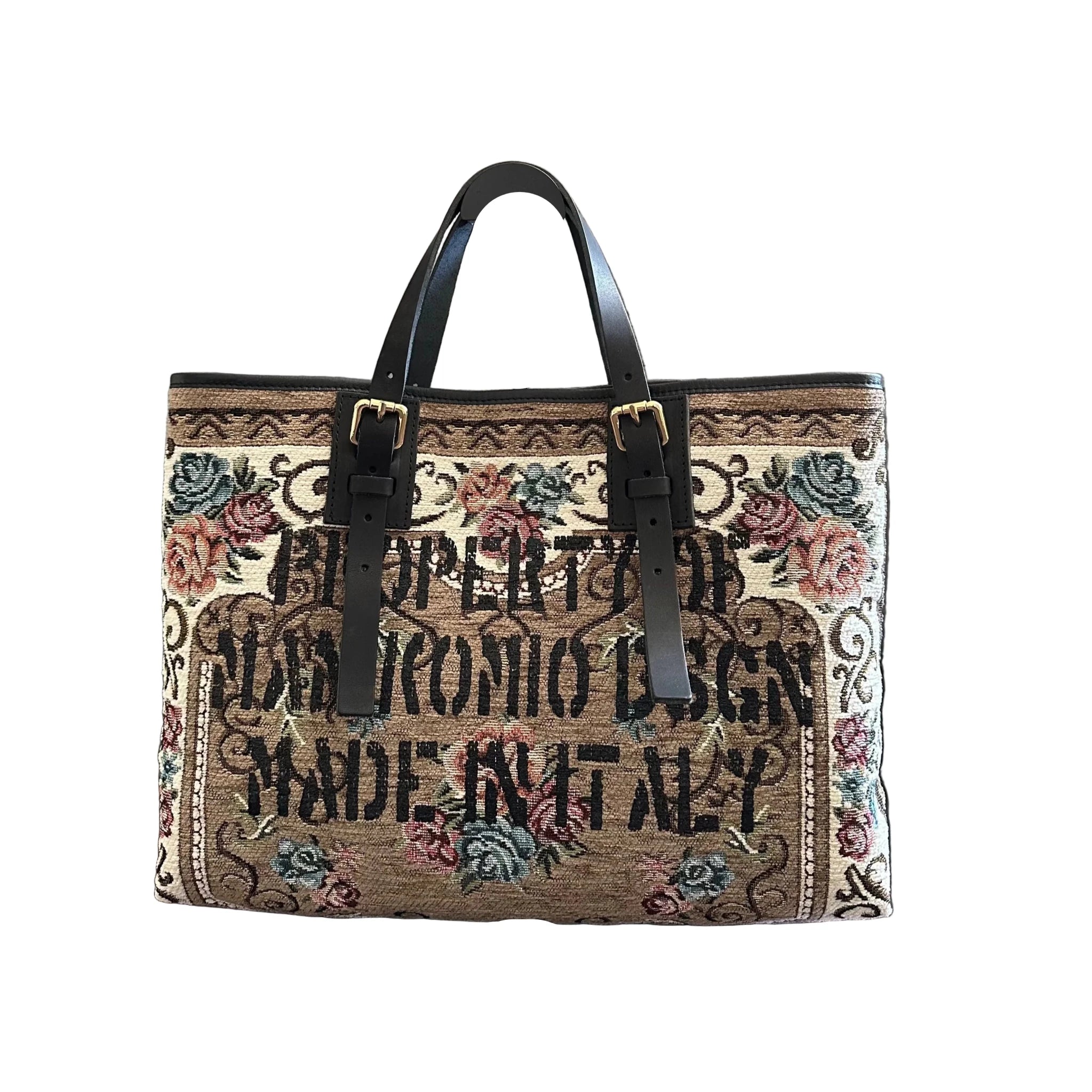 Shopping bag MANIKOMIO DESIGN 2 PROJECT "RUG" Havana - Pelletteria Allegrini