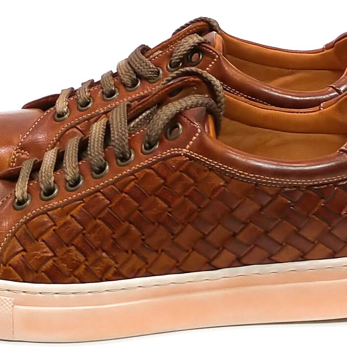 Sneakers intrecciata donna Pelletteria Allegrini Filippo D631 Coker - Pelletteria Allegrini