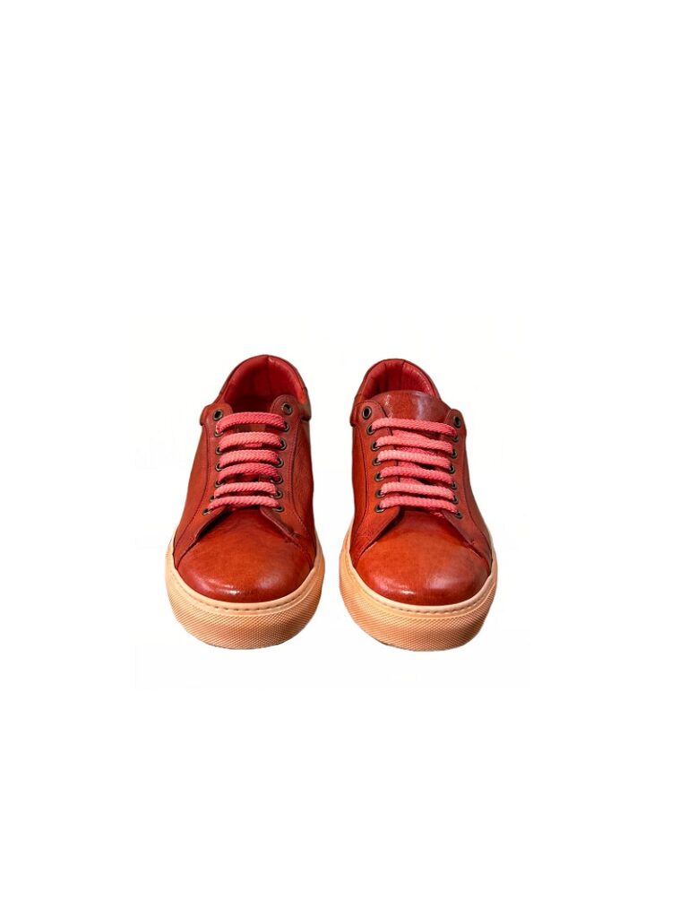 Sneakers uomo in pelle Pelletteria Allegrini Filippo 8073 Ciliegia - Pelletteria Allegrini