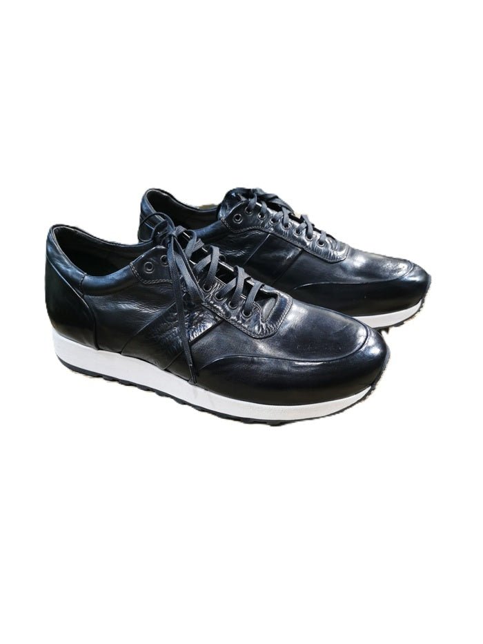 Sneakers uomo in pelle Pelletteria Allegrini Filippo COLLE Nero - Pelletteria Allegrini