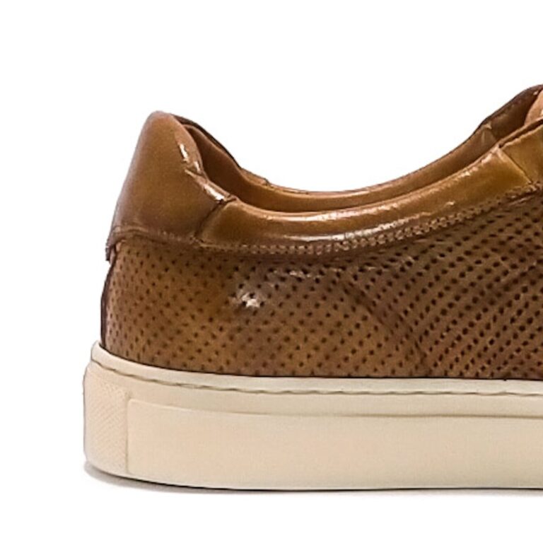 Sneakers uomo in pelle Pelletteria Allegrini Filippo Z841 Cuoio - Pelletteria Allegrini