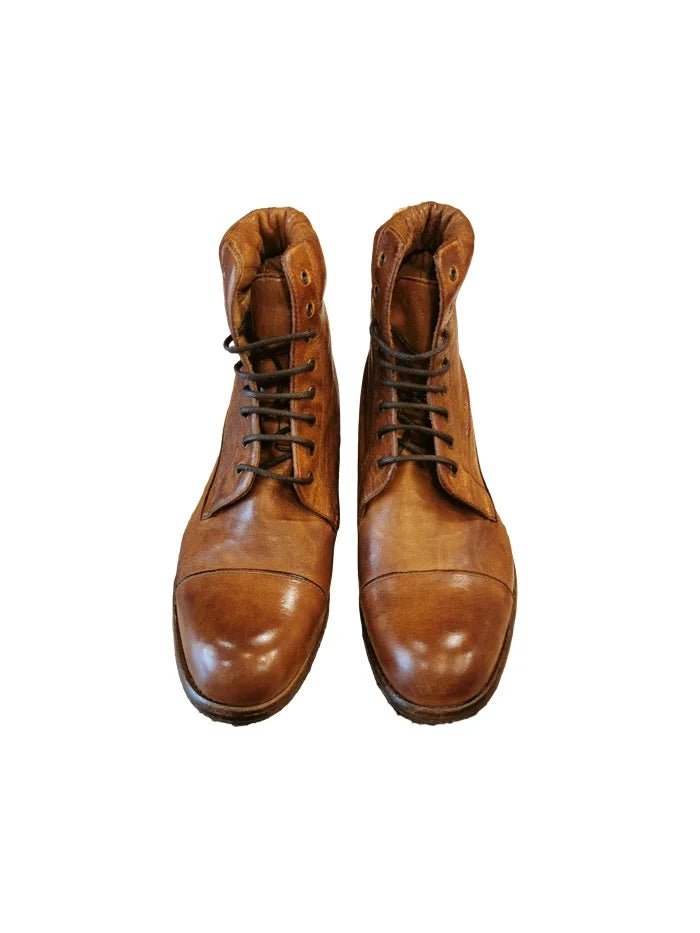 Stivaletto da donna in pelle con stringhe Pelletteria Allegrini Filippo D710 Cerro - Pelletteria Allegrini