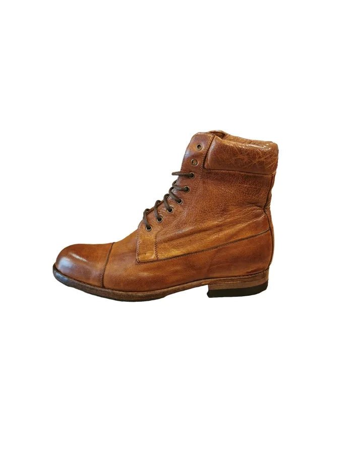 Stivaletto da donna in pelle con stringhe Pelletteria Allegrini Filippo D710 Cerro - Pelletteria Allegrini