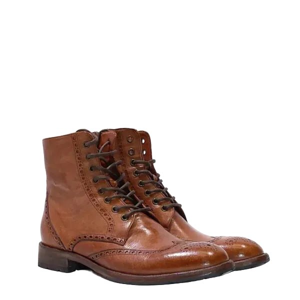 Stivaletto da uomo in pelle Pelletteria Allegrini Filippo 5295 Coker - Pelletteria Allegrini