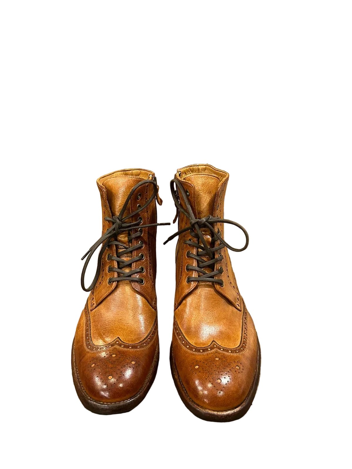 Stivaletto da uomo in pelle Pelletteria Allegrini Filippo 5295 Cuoio - Pelletteria Allegrini
