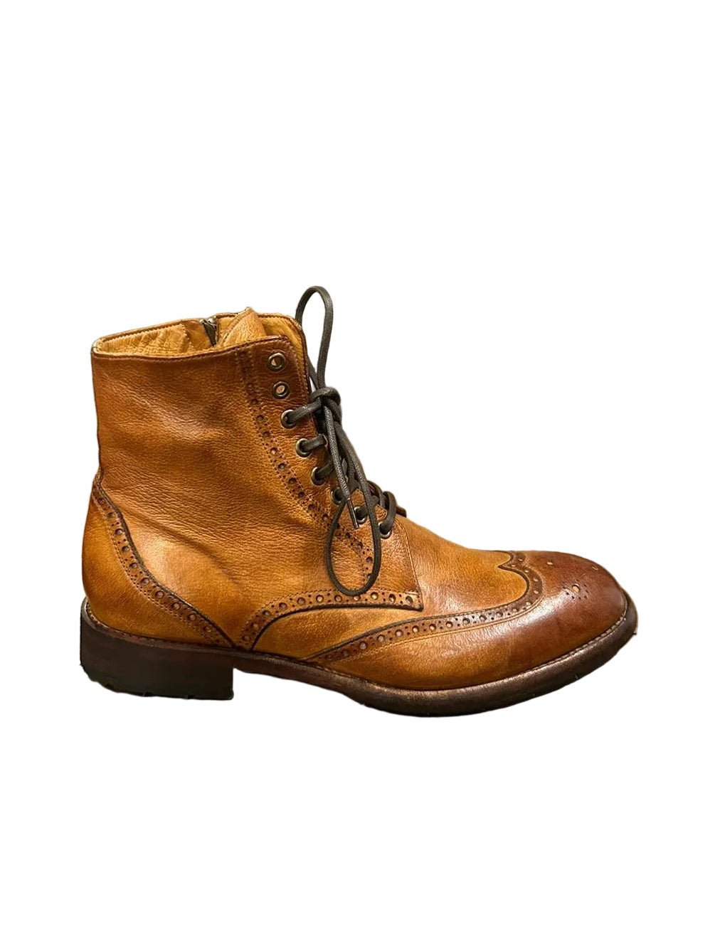 Stivaletto da uomo in pelle Pelletteria Allegrini Filippo 5295 Cuoio - Pelletteria Allegrini