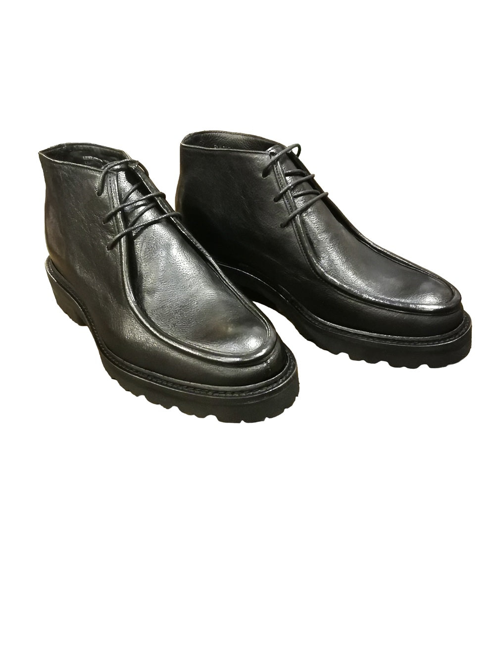Stivaletto stringato da donna in pelle Pelletteria Allegrini Filippo PAMELA Nero