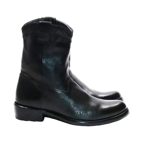 Stivaletto texano donna in pelle Pelletteria Allegrini Filippo 5258 Nero - Pelletteria Allegrini