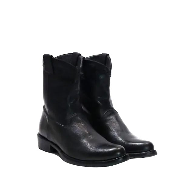 Stivaletto texano donna in pelle Pelletteria Allegrini Filippo 5258 Nero - Pelletteria Allegrini